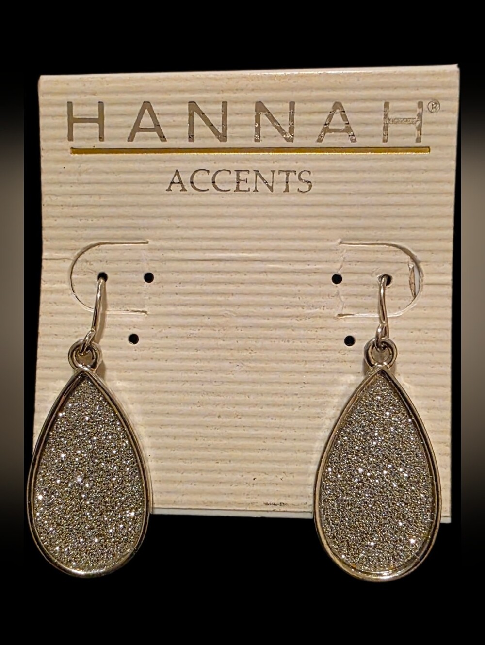 Teardrop Glitter Dangle Earrings